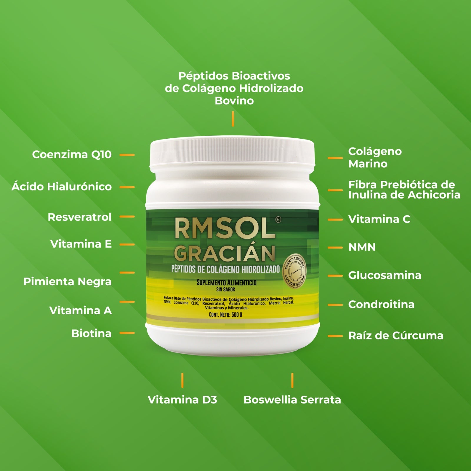 1 Tarro de Péptidos Bioactivos de Colágeno